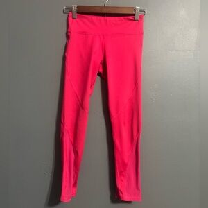 Old navy pink mesh cut out leggings size kids large (10-12)